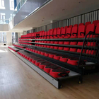 PU Armrest Plywood Chair Soft Cushion Retractable Indoor Bleachers For Auditorium