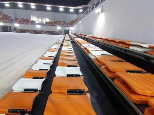 Assentos de ginásio com bleacher retrátil com assentos dobráveis para conforto e transpirabilidade